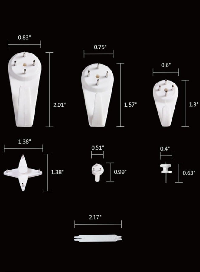 67pcs Invisible Nail Screws Wall Hooks, No Trace Picture Hangers Traceless Photo Hook Hardwall Drywall Picture Hooks for Pictures, Canvas, Painting, Mirror, Art Craft - Image 2